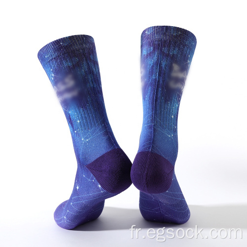 Chaussettes fantaisie imprimées galaxy